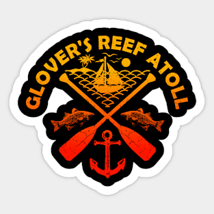 Glover's Reef Atoll Beach, Belize, Boat Paddle Sticker